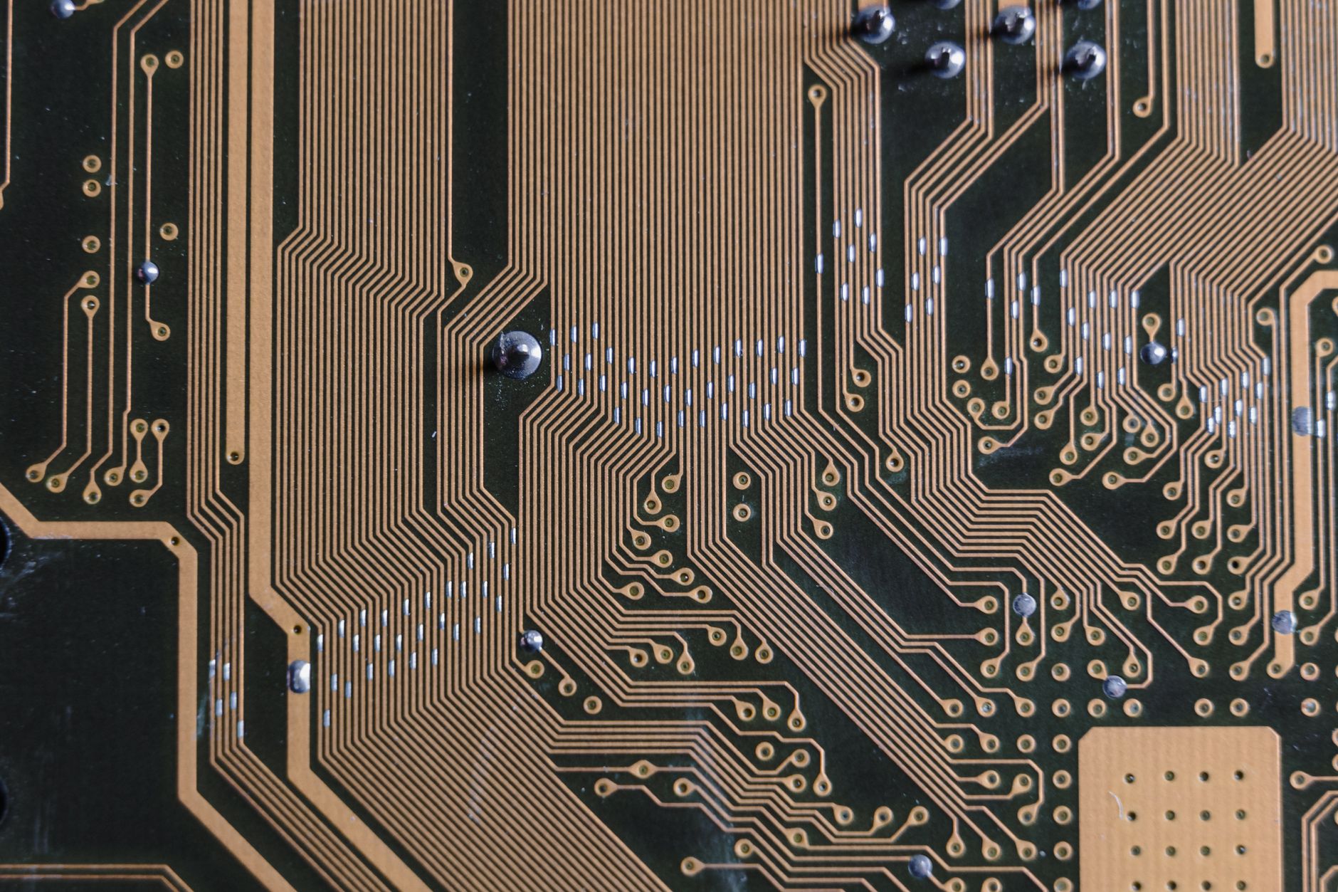 Close up on microcircuit blueprints legal drafting